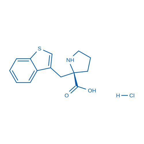 (R)-alpha-(3-benzothiophenylmethyl)-proline.HC