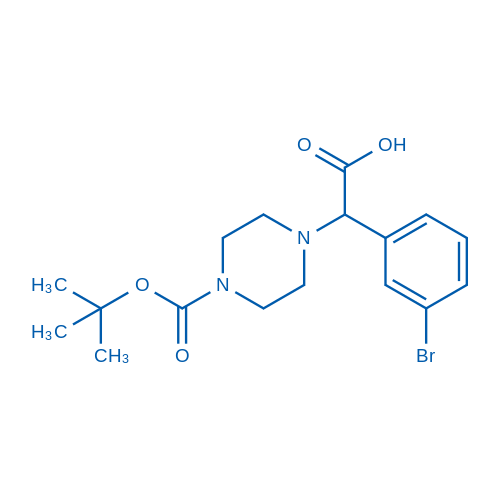 2-(4-Boc-哌嗪基)-alpha-(3-溴-苯基)乙酸